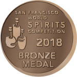 2018 San Fran World Spirits Competition Bronze medal